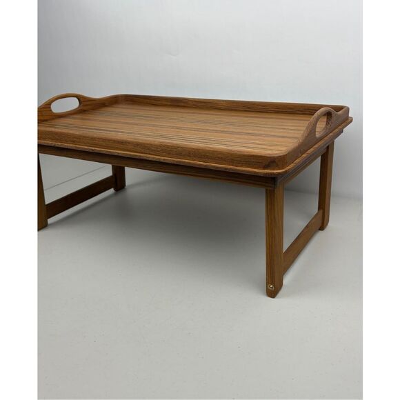 NEW Julie Pomerantz Goodwood 22x14" Teakwood Bed Tray Serving Tray Open Box - Picture 13 of 14